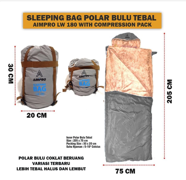 Aimpro Indonesia Aimpro Sleeping Bag Polar LW180