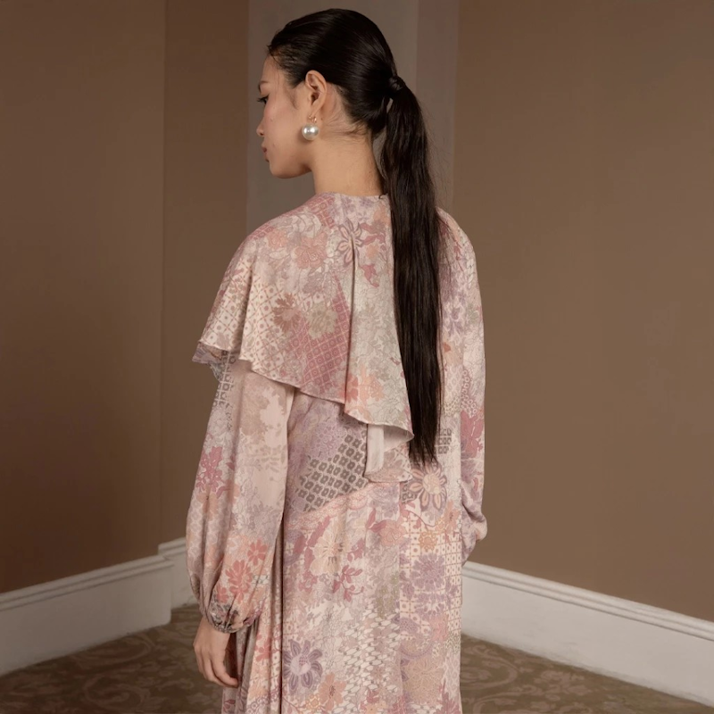 HijabChic Sarra Peach Dress 4