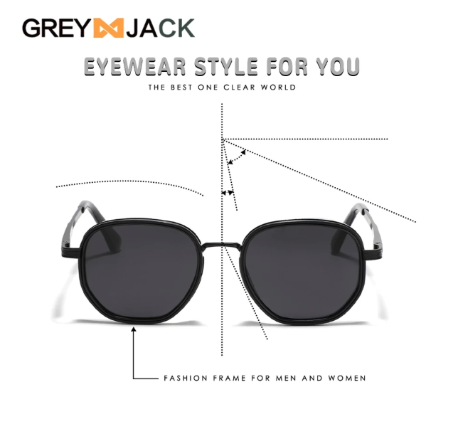 Grey Jack Eyewear Indonesia Grey Jack Retro Sunglasses Polarized Anti UV400 6015
