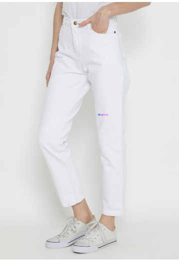 Fireweed Boyfriend Jeans Highwaist Putih 2