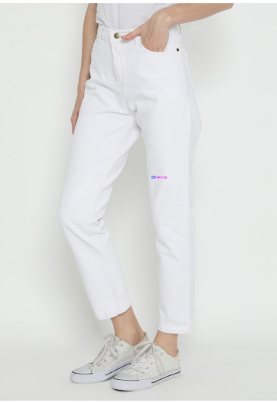 Fireweed Boyfriend Jeans Highwaist Putih 2