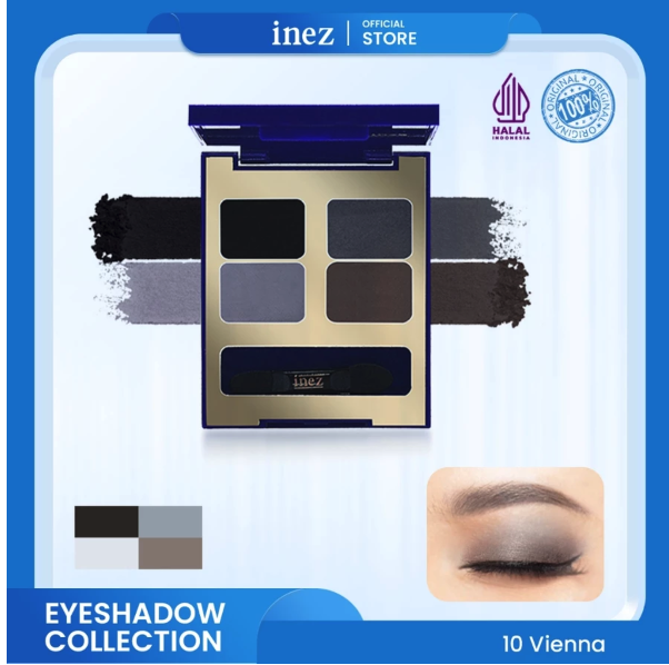 Kosmetikatama Super Indah Inez Cosmetics Color Contour Plus Eyeshadow Collection 10 Vienna