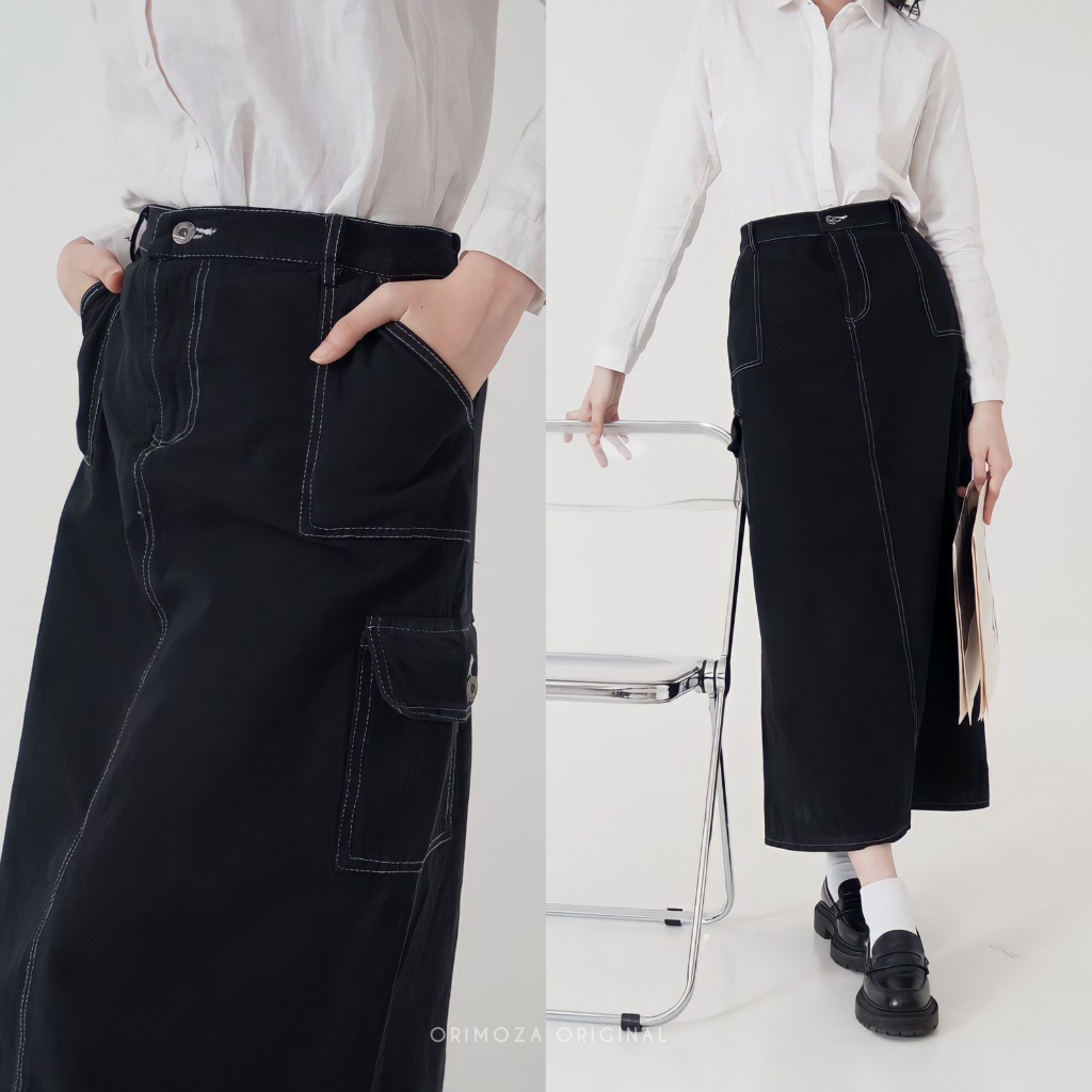 Cargo Skirt List Jeans