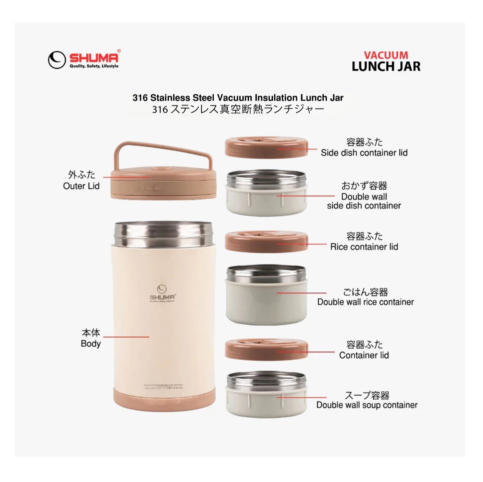 SHUMA Indonesia SHUMA Vacuum Insulation Jar LBZ1703