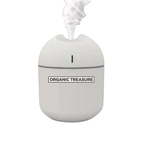 Organic Treasure Humidifier Packaged + Free 4 Essential Oil