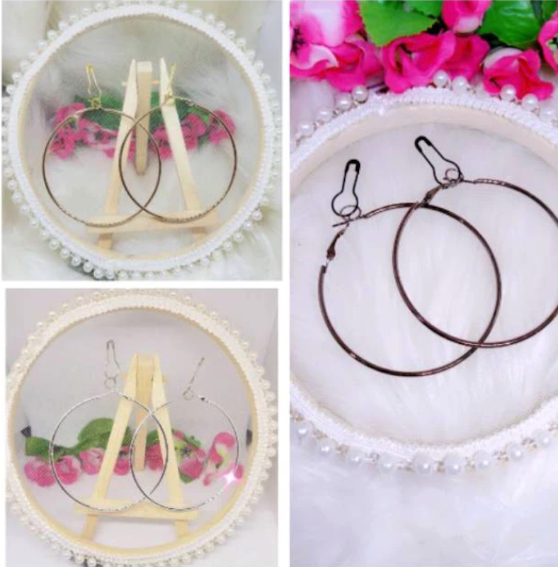 Anting Hijab Bulat Polos 3