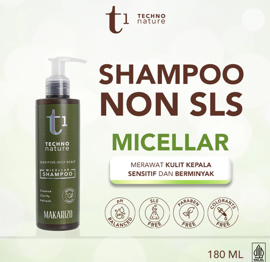 Akasha Wira International Makarizo T1 Techno Nature Micellar Shampoo 
