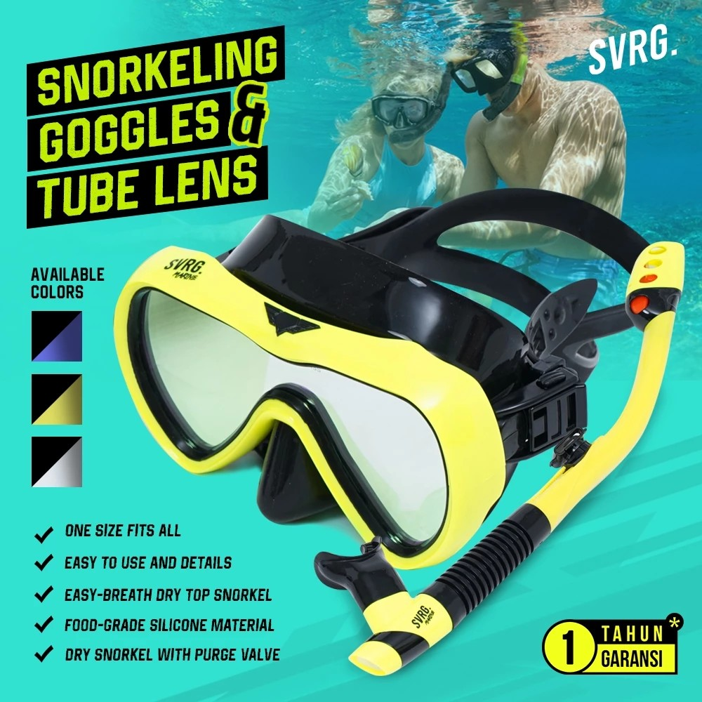 Republik Svarga Indonesia SVRG Snorkeling Goggles & Tubes NTL010101a