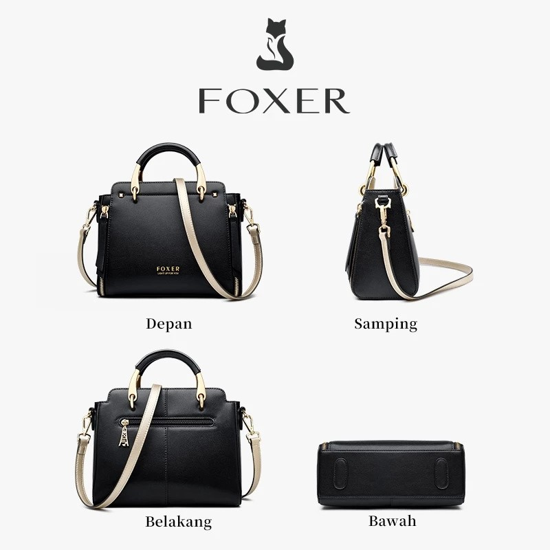 FOXER Tas Selempang Wanita Kulit Asli 5