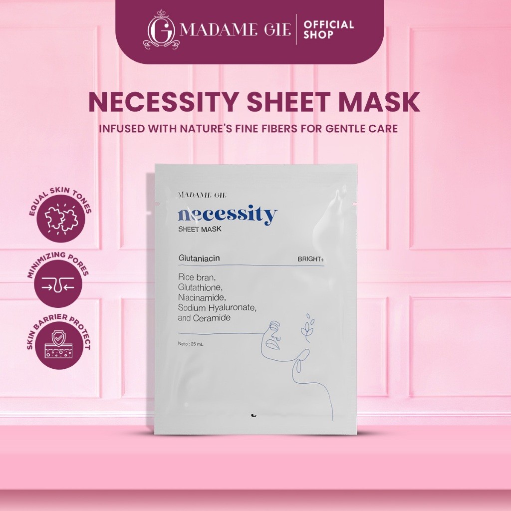 Tjhindatama Mulia Madame Gie Necessity Sheet Mask Glutaniacin Bright+