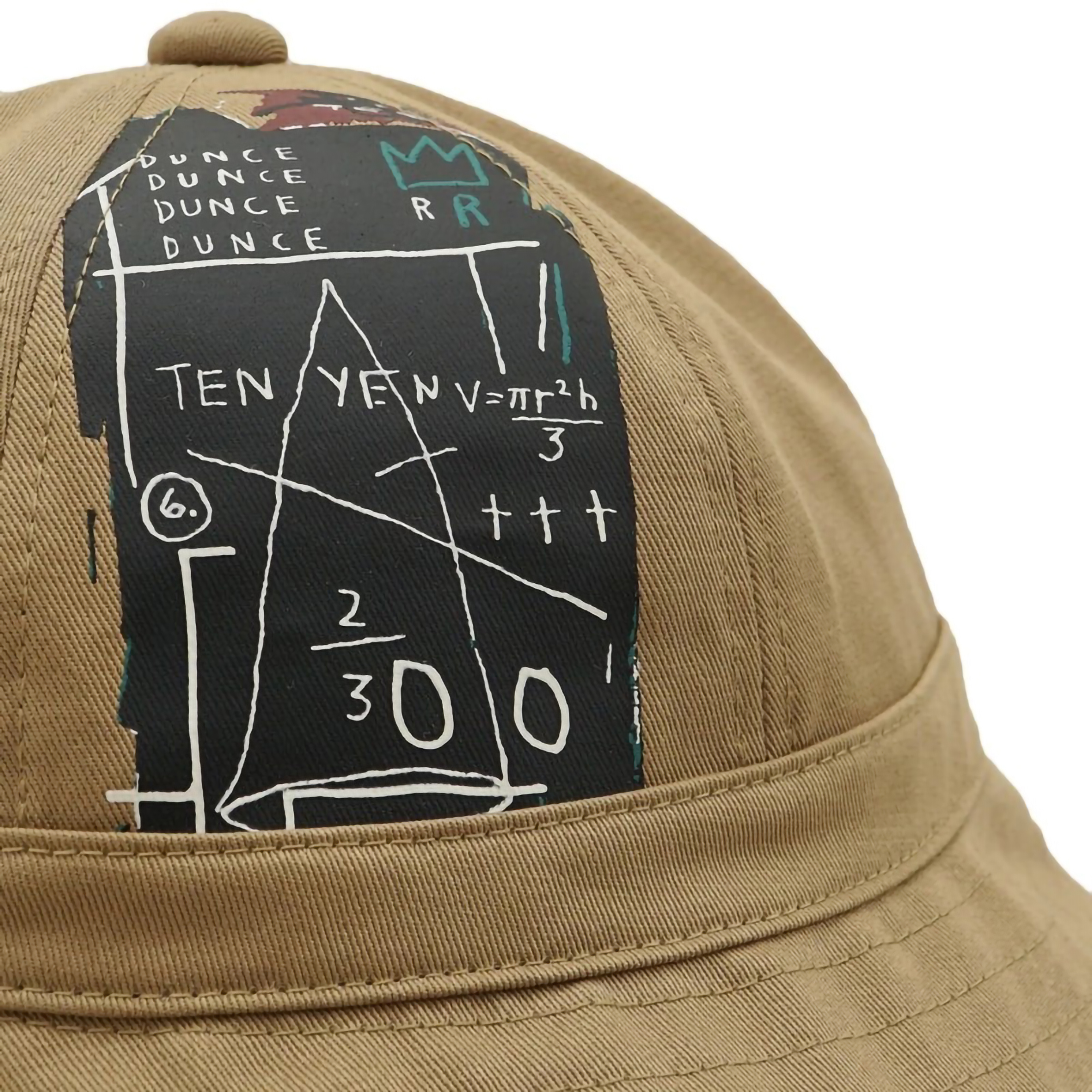 Bi-ensi Fesyenindo 3Second x BASQUIAT Topi Bucket Hat Math Cream 030823