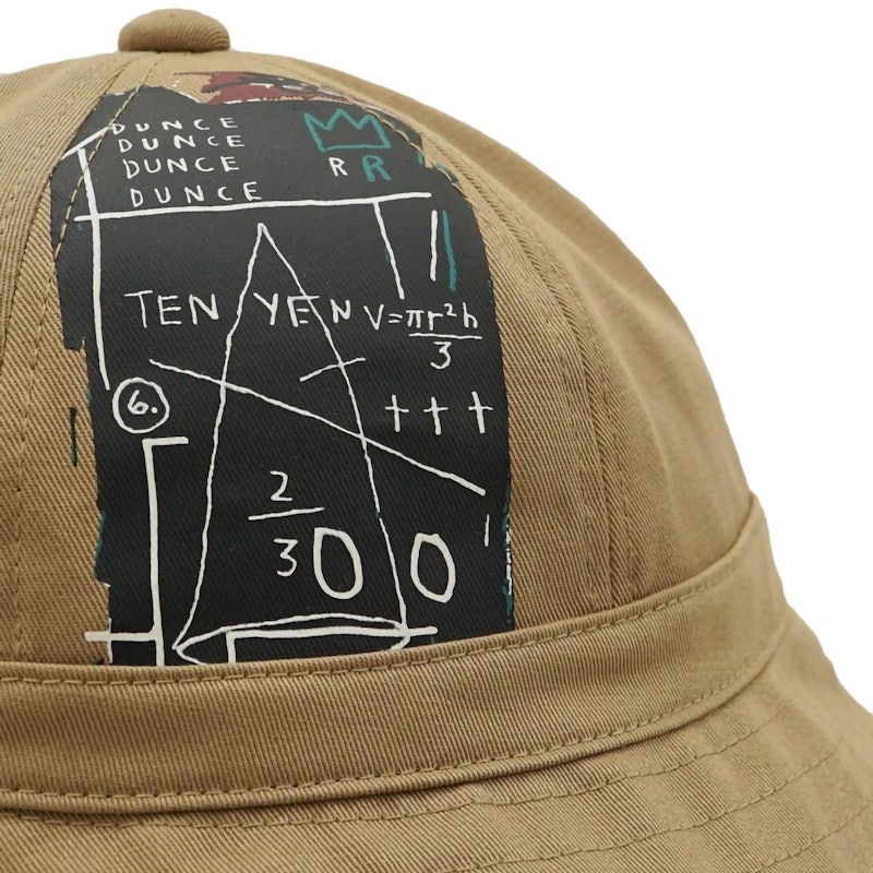 3Second x BASQUIAT Topi Bucket Hat Math Cream 4