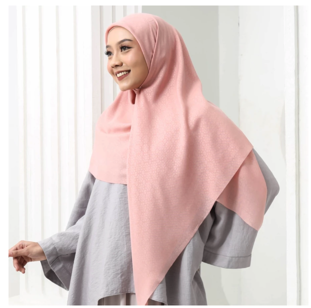 Nushel Jaya Mandiri Umama Kerudung Polos Emboss Daily Monogram