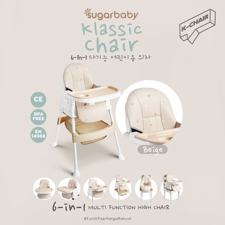 Kindalin Utama International Sugarbaby K Chair 6 in 1 Multifunction High Chair