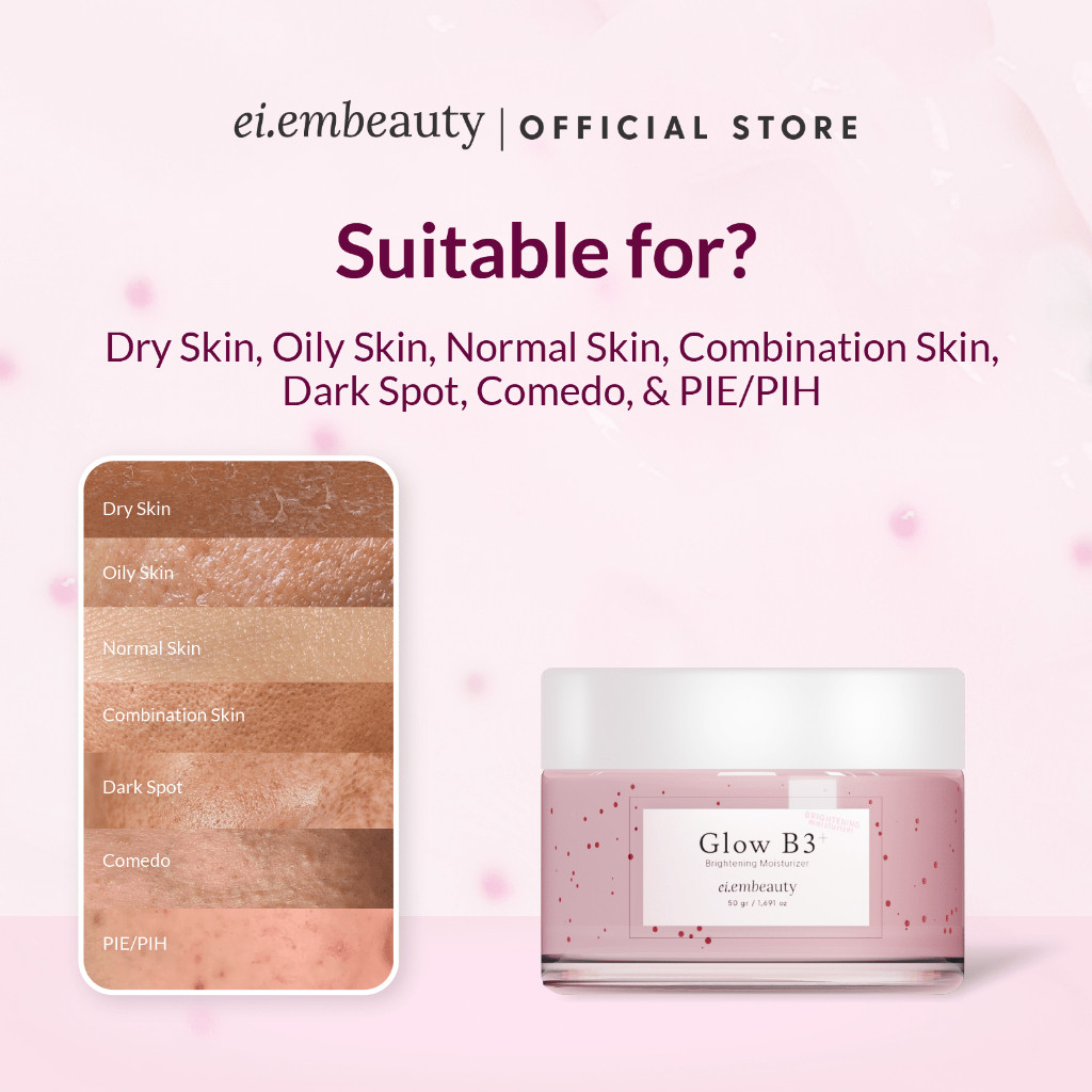 Cantik Alami Sehat EI.EM  BEAUTY GLOW B3+ Brightening Moisturizer
