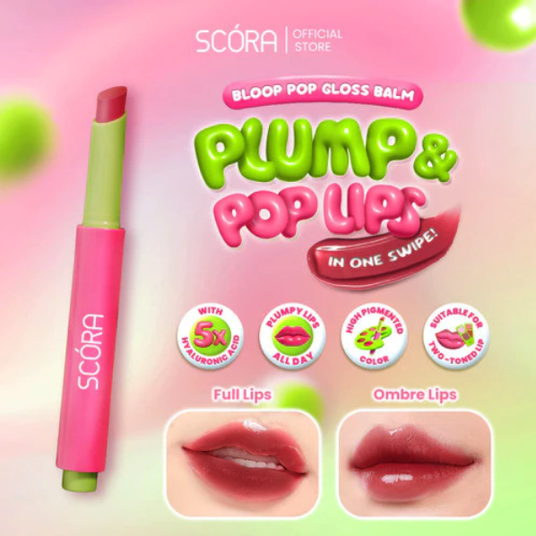 SAI Indonesia SCORA Bloop Pop Gloss Balm 01 Mapple Drizzle