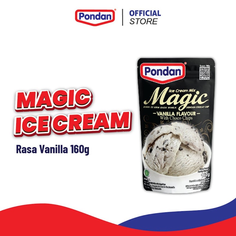 Pondan Magic Ice Cream Mix Chocolate with Choco Chips 3