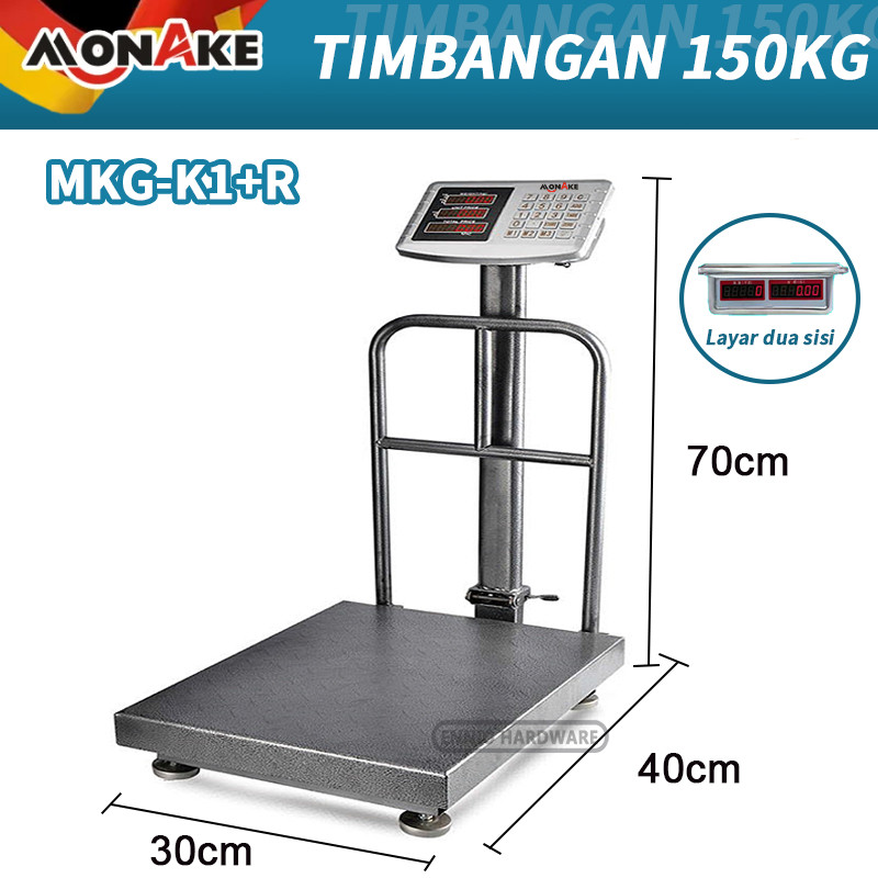  MONAKE Timbangan Duduk Digital 150 kg MKG-K1+R