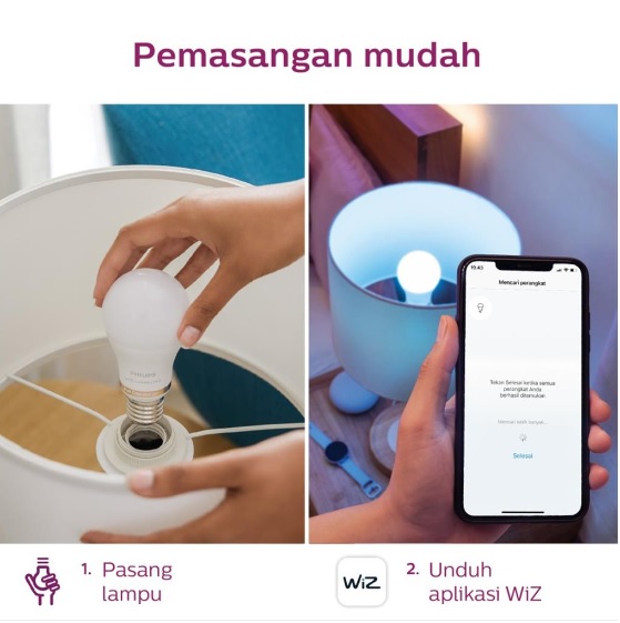 Philips Electronics Nederland B.V. Philips Smart WiFi Bulb with Bluetooth Tunable White