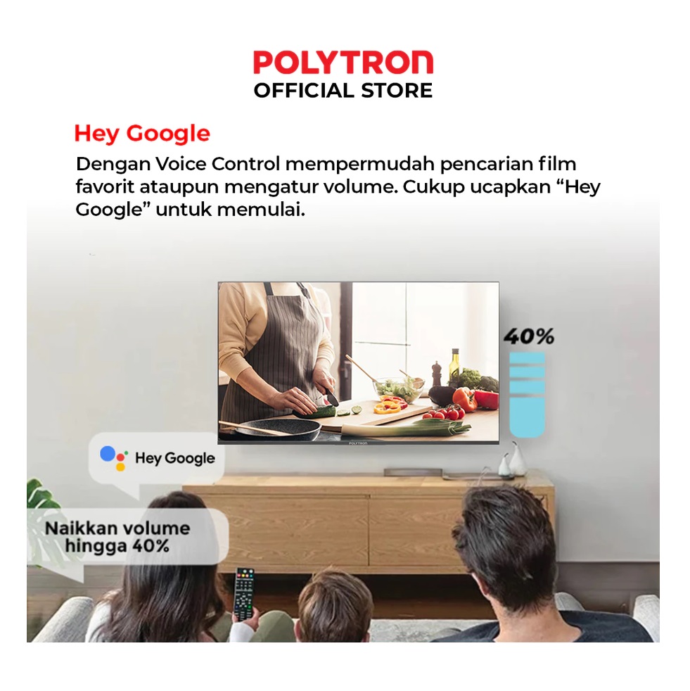Hartono Istana Teknologi Polytron 32" Smart Cinemax Google TV   PLD 32RG9059