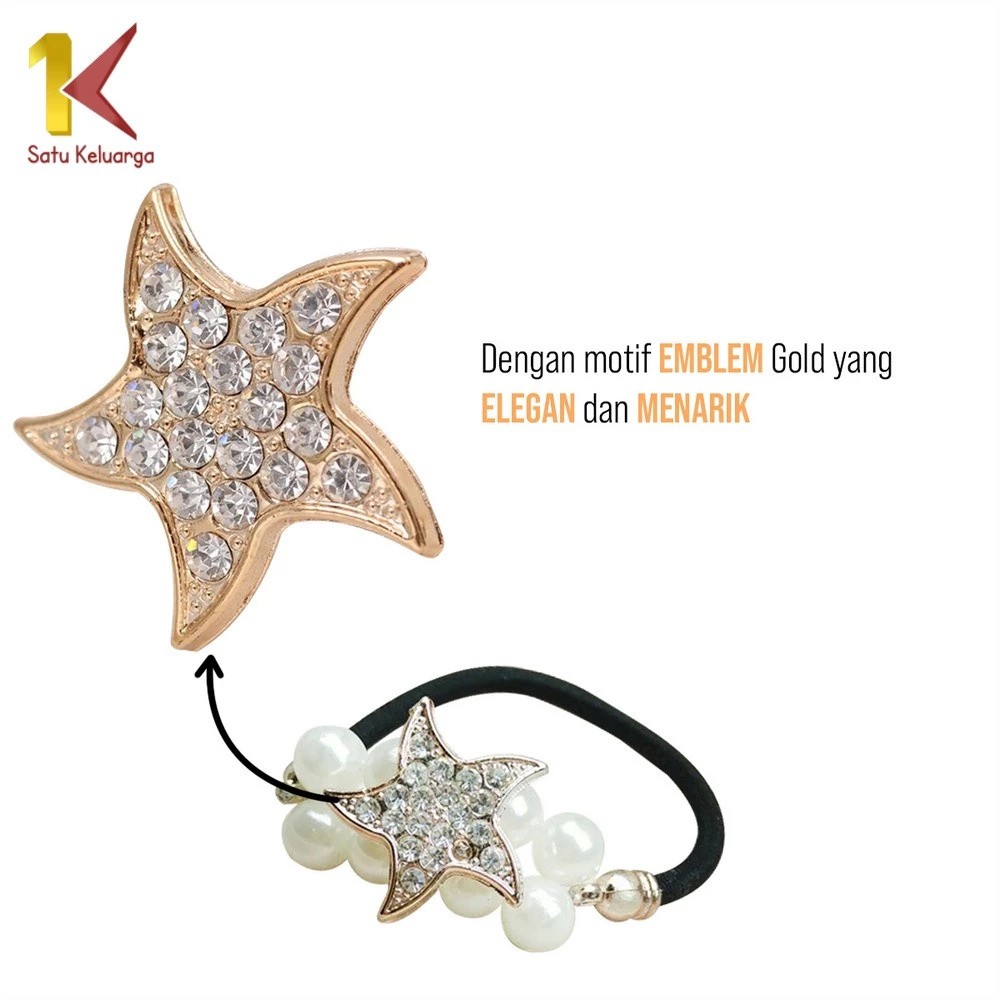 LiminDi Sukses Bersama SatuKeluarga Karet Ikat Rambut Mutiara  C216