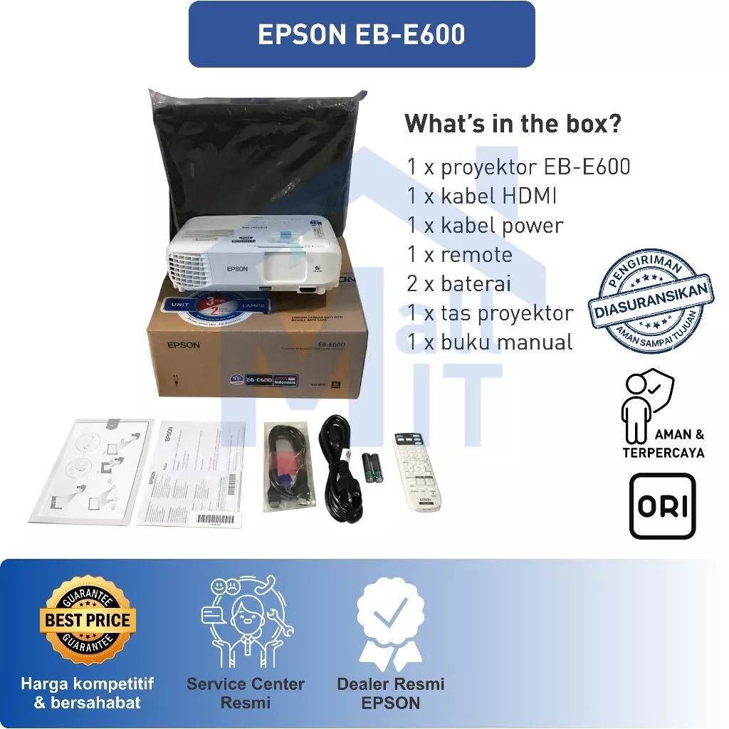 Epson Epson XGA 3LCD TKDN Certified Projector EB-E600