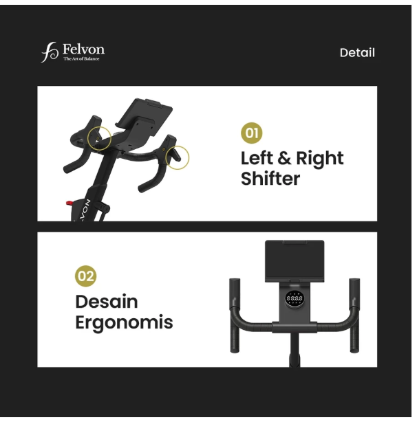 Felvon Indonesia Felvon V1 Auto Resistance Spin Bike
