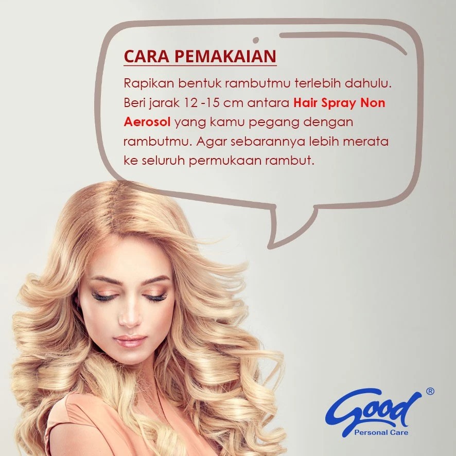 Kosmindah Wangi Good Hair Spray Non Aerosol Natural Calm