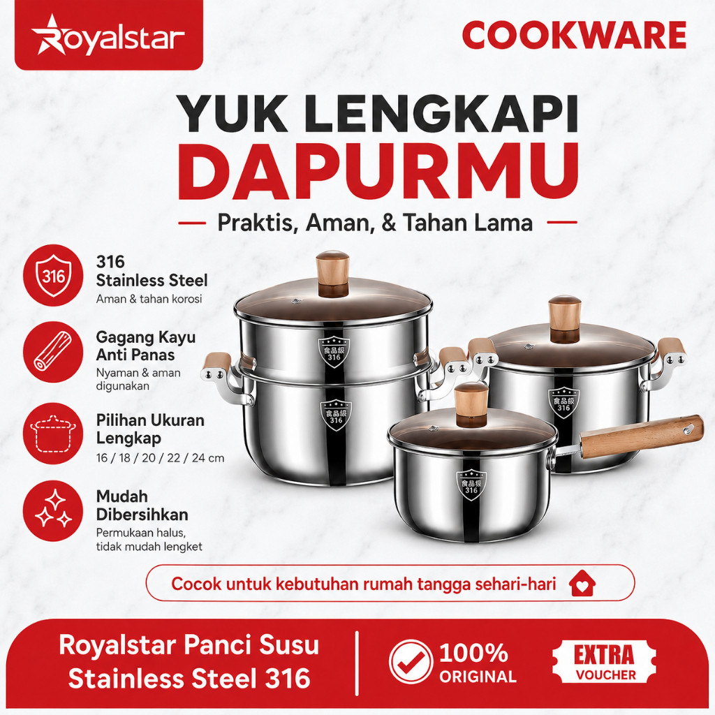 Royalstar Panci Kukus Sup 24cm 3