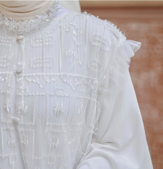 Kals Corpora Indonesia ZM Zaskia Mecca Zeta Gamis Wanita White Series Binar Samudra