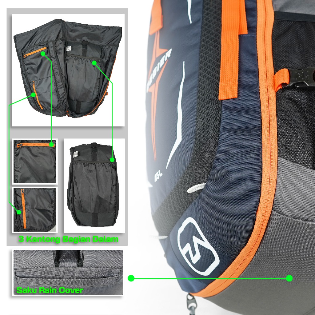 Zarventure Zarventure Degier Tas Carrier 45 Liter