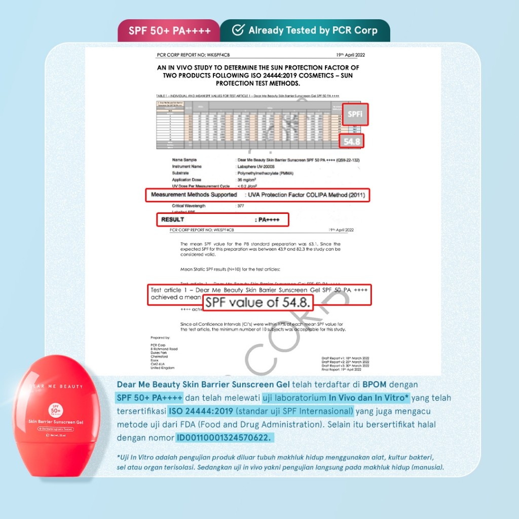 Garland Cantik Indonesia Dear Me Beauty Skin Barrier Sunscreen Gel