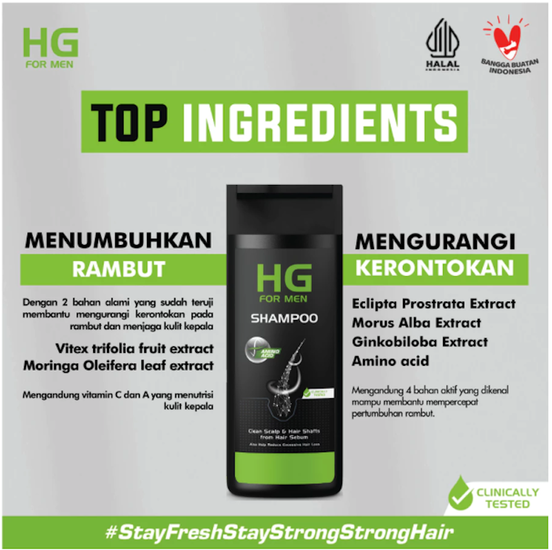 HG For Men Paket Perawatan Rambut Rontok Pria 5