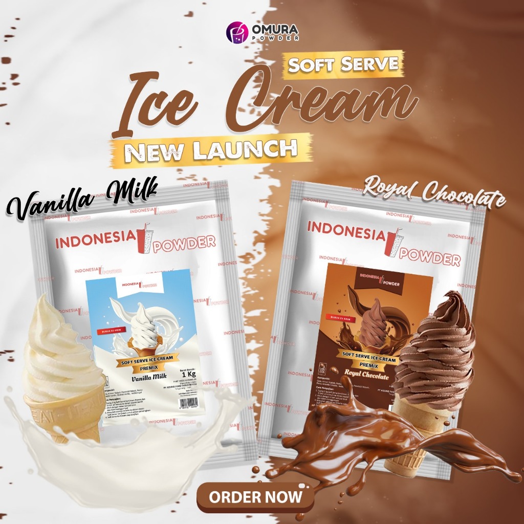 Agung Food Industrindo Omura Soft Serve Ice Cream Premix Royal Chocolate