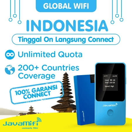 Mitra Galang Sejahtera JavaMifi 4G Travel WiFi Indonesia Unlimited Mobile Broadband