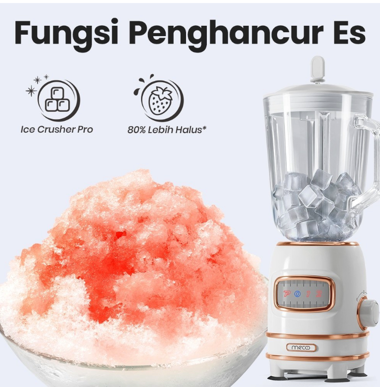 Century Technology Indonesia Mecoo Most Aesthetic 4 in 1 Ice Crusher Blender 