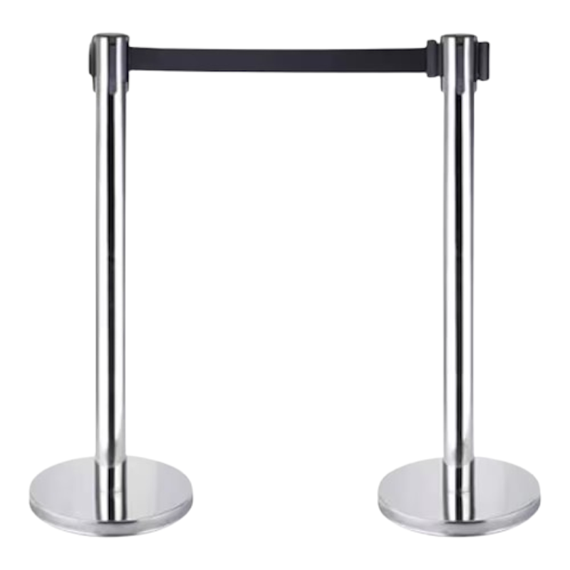 Tiang Pembatas Antrian Silver Stainless 1