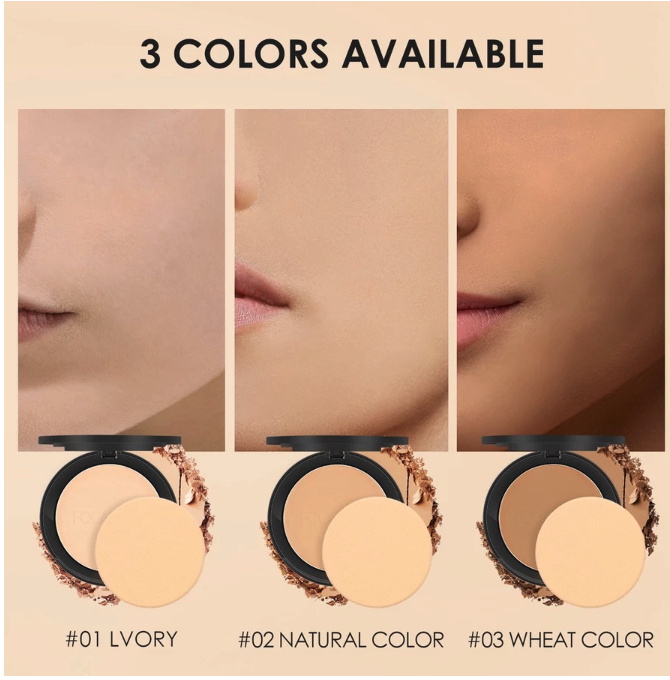 FCL Internasional Indonesia FOCALLURE Oil-Control Pressed Powder 03 Wheat