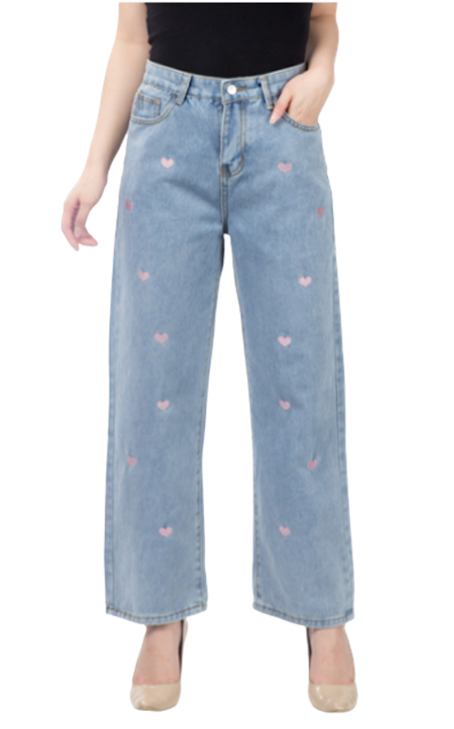 Heart Straight Jeans 1