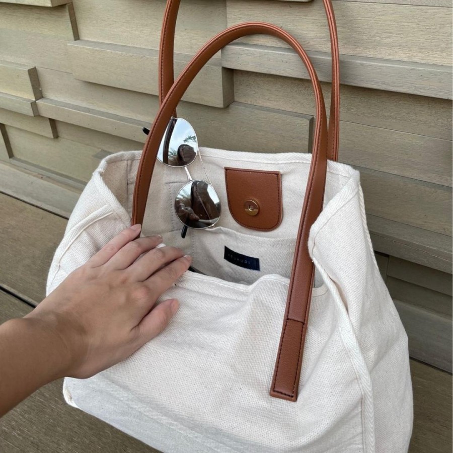  KRUKURI Tote Bag Dara Natural White