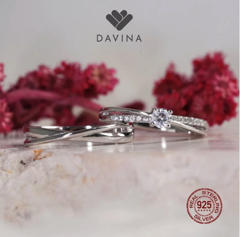 DAVINA Couple Prince Belle Rings 2