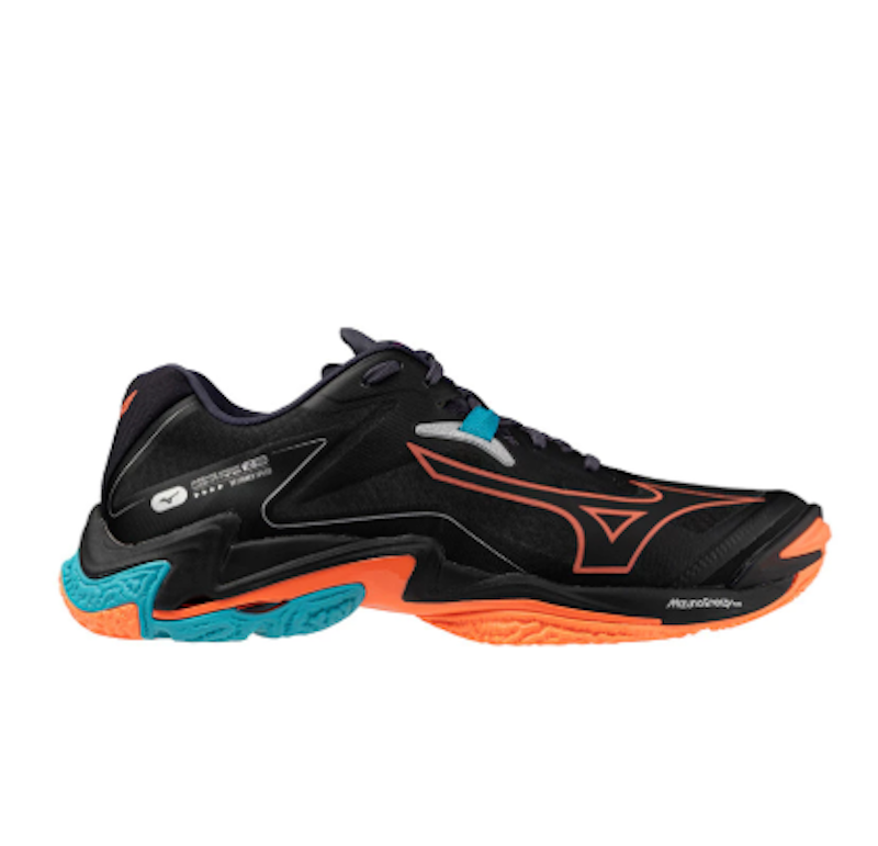 MIZUNO Wave Lightning Z8 Black/Neon Flame/Peacock Blue 1