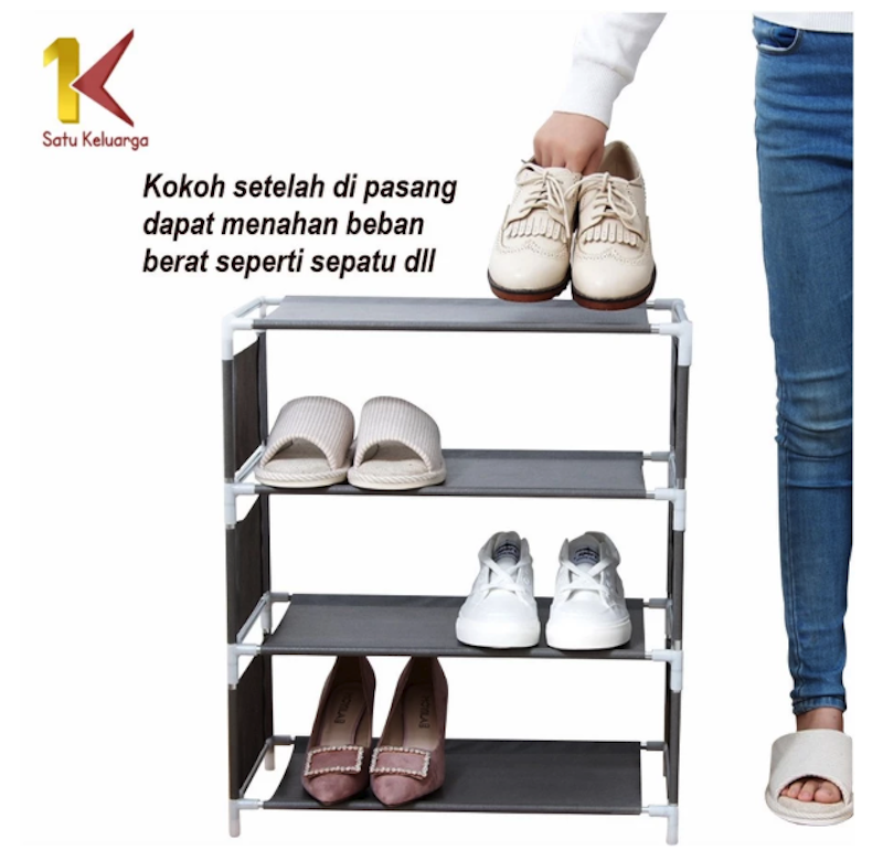Satu Keluarga Rak Sepatu 3 Susun 4