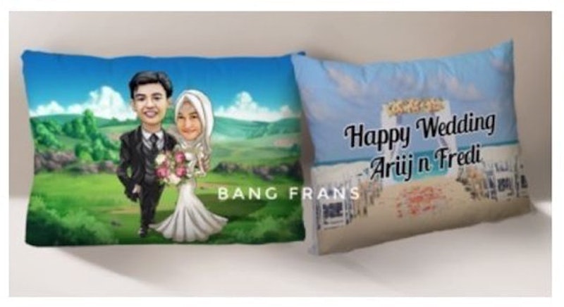 Bantal Karikatur Couple 3