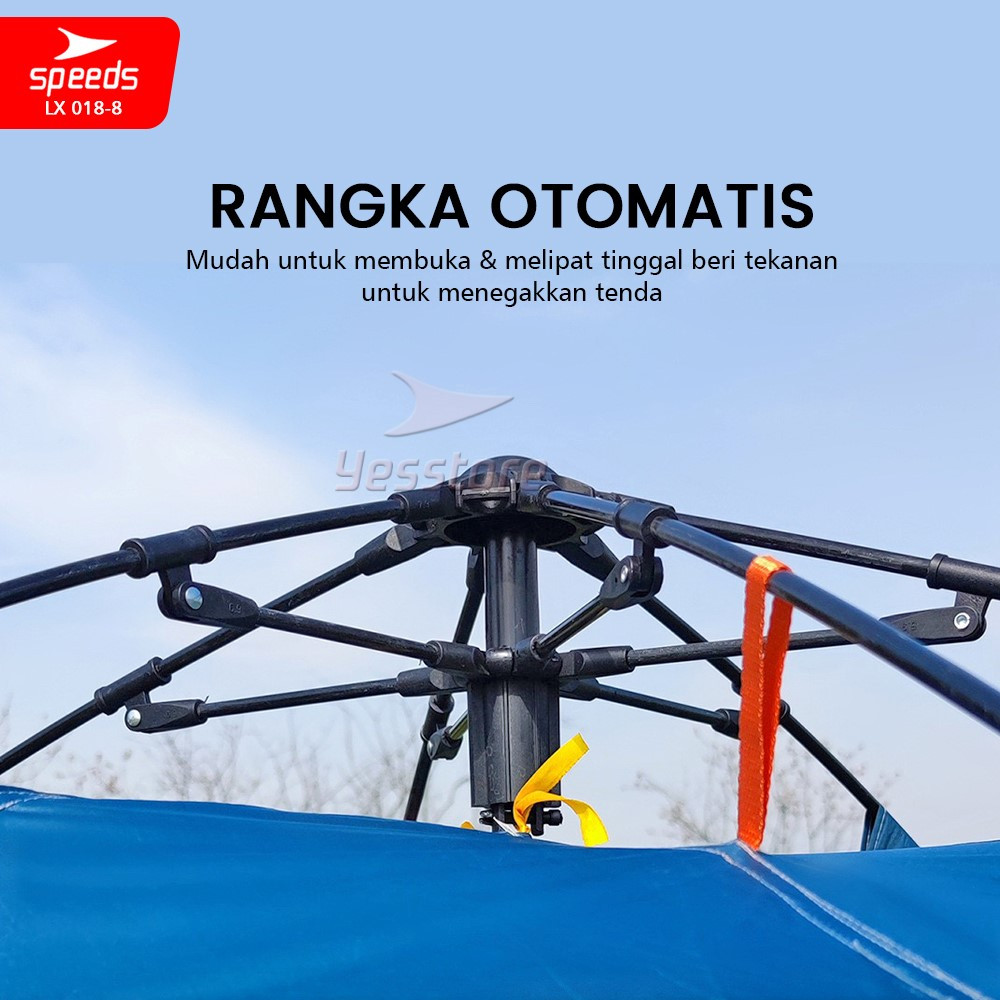 Speeds Indonesia Speeds Tenda Camping 4 Orang Tenda Otomatis Model Piramid  LX 018-08