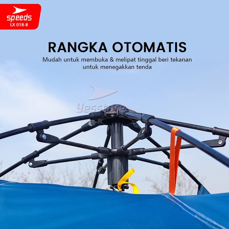 Speeds Tenda Camping 4 Orang Tenda Otomatis Model Piramid 4