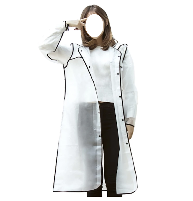 Suksestech Jas Hujan Korea Style Transparan 1