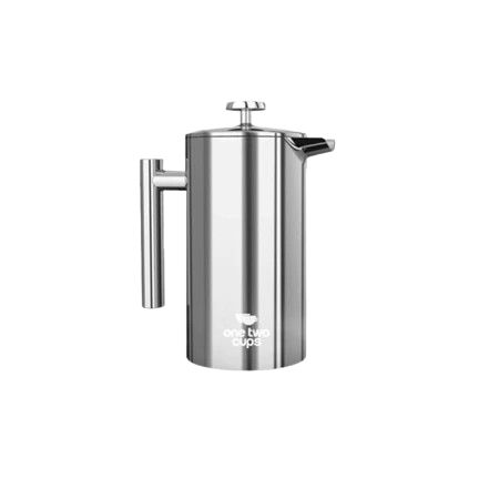 One Two Cups French Press Coffee Maker Pot Stainless Steel 1000ml ｜ FP1L