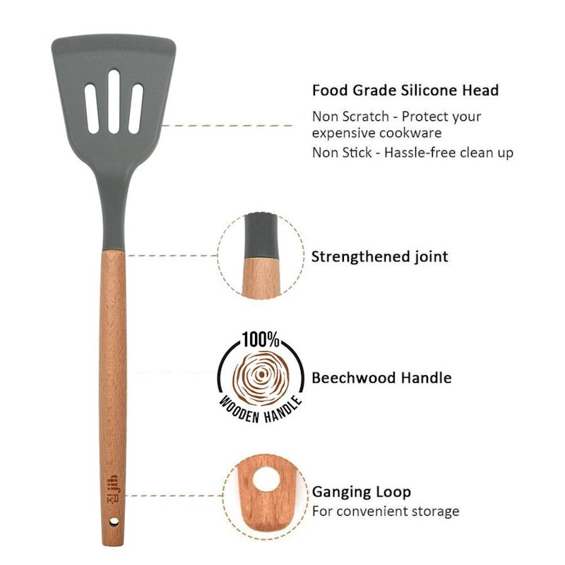 JIB Silicone Slotted Spatula 4