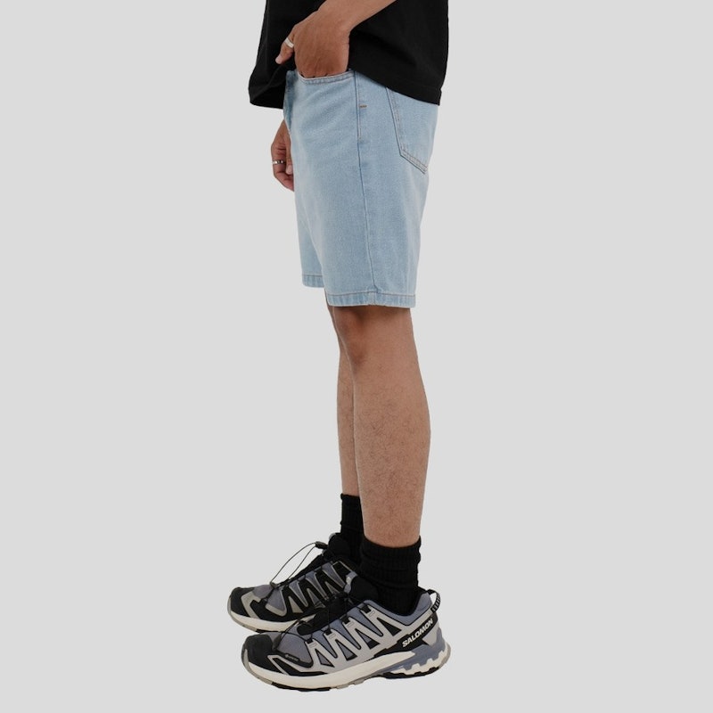 Fairgoods Celana Pendek Denim Ymire Whisker Light Blue 2